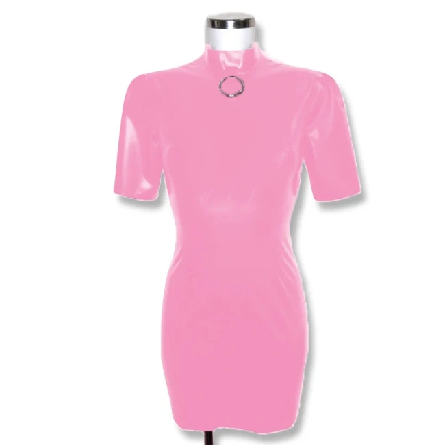 resses for Women 2024 Summer Mini Dress Boho Beach Leather PVC Short Sleeve Dress Women's Sundress Slim Female korean Clothing