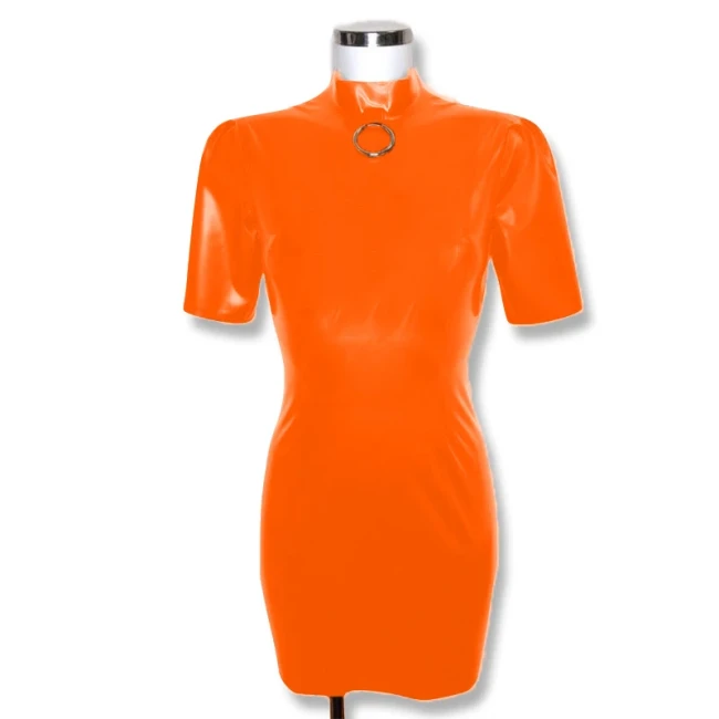 resses for Women 2024 Summer Mini Dress Boho Beach Leather PVC Short Sleeve Dress Women's Sundress Slim Female korean Clothing