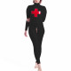 High Neck Nun Cosplay Jumpsuits Long Sleeve Lockable Catsuit Glossy PVC Leather Full Body Unisex  Halloween Costume Suit