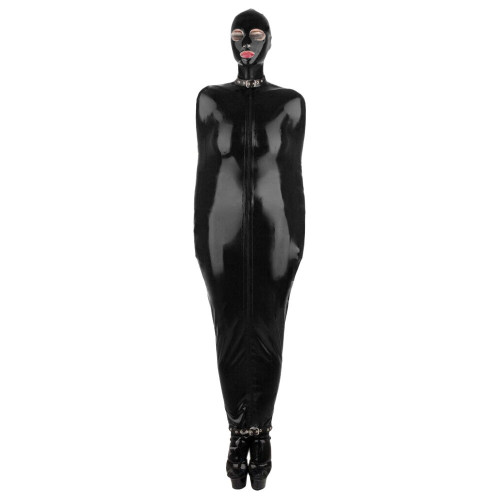 Unisex Back Zipper Catsuit Stretch Vinyl Leather PVC Bodysuit Cosplay Costume Fetish Wear Zentai Halloween Women Mens Suits 7XL