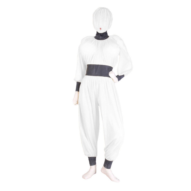 Unisex Long Sleeve Full Body Catsuits Faux Leather PVC Patchwork Jumpsuits Slim Bodysuit Back Zipper Cosplay Costume 7XL