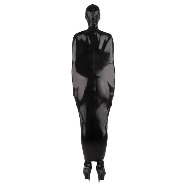 Unisex Back Zipper Catsuit Stretch Vinyl Leather PVC Bodysuit Cosplay Costume Fetish Wear Zentai Halloween Women Mens Suits 7XL