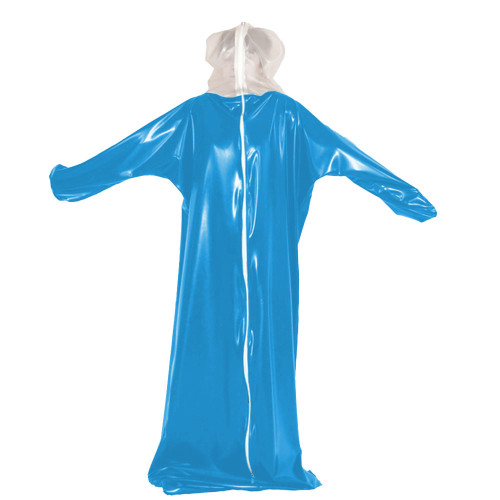 Vinyl PVC Full Body Cover Adult Hooded Bondagebag Exotic Club Party Cosplay Spandex Loose Sleep-sack with Transparent Heading