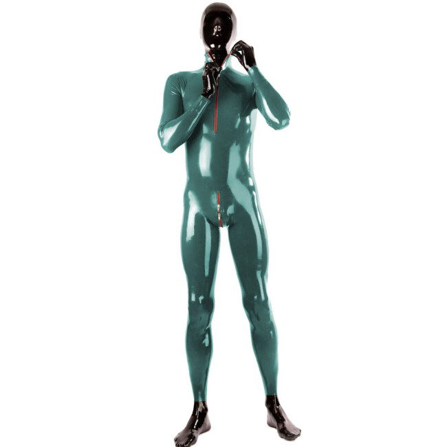 Men Sexy Shiny PVC Body Cover Jumpsuit Vinyl Long Sleeve Cosplay Catsuit Exotic Lingerie Fetish Male Club Wear Plus Size Costume