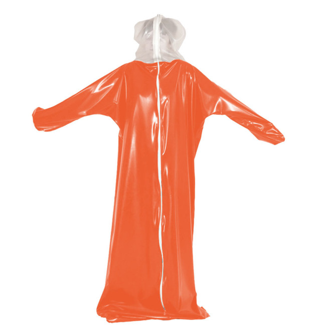 Vinyl PVC Full Body Cover Adult Hooded Bondagebag Exotic Club Party Cosplay Spandex Loose Sleep-sack with Transparent Heading