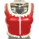 Sexy Costume Glossy Vinyl  PVC Leather Top Square Neck Ruffles Party Clubwear Short Front Zipper Streetwear Pole Dance Clothes