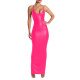 Sexy V-neck PU Leather Skinny Long Dress Women Sleeveless Cross Backless Bodycon Pencil Dress Female Elegant Club Party Vestidos