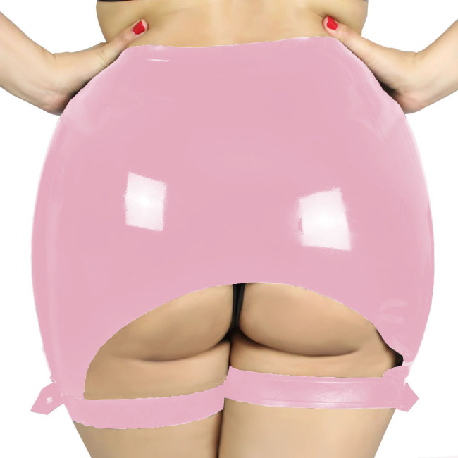 Women PU Leather Bodycon Mini Skirt Pants Vinyl Lingerie High Waist Hot Patent Leather Outfit Clubwear Shiny Mini Hot Pants