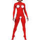 Candy Colors Jumpsuits Sissy Mock Foot Wraped Catsuits Chest Hollow Out Sexy Rompers Vinyl Patent Leather Bodycon Women Leotards