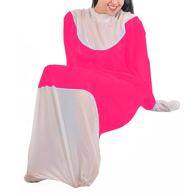 Adult Baby Bodysuit PVC Leather Long Sleeve Sleep Bag Patent Leather Loose Pajamas Vinyl Cosplay Faux Latex Sissy Costume
