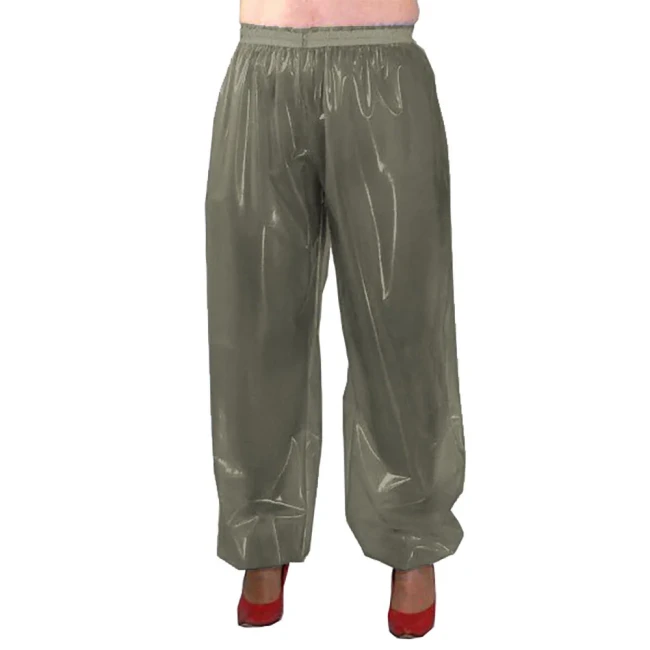 New Women's Loose Casual Modal Clear PVC Harem Pants Transparent PVC Long Trousers See Through Bloomers Dancewear Japanese Pants