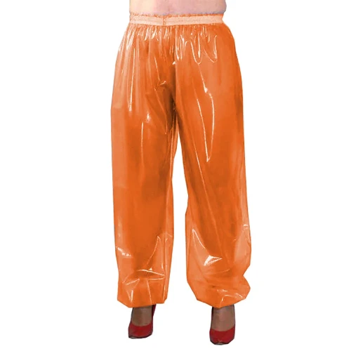 New Women's Loose Casual Modal Clear PVC Harem Pants Transparent PVC Long Trousers See Through Bloomers Dancewear Japanese Pants