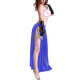 Sexy Wet PVC Leather Belly Dancing Skirts Female 2-Sides Slit Long Swing Pleated Skirt Exotic Open Hem Club Skirts Rave Party