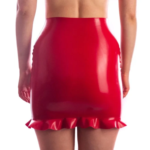 Glossy Bodycon Pencil Skirt Womens Party High Waist Mini Tight Skirt Fashion Ladies Wetlook PVC Leather Short Skirts Clubwear