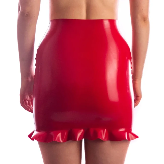 Glossy Bodycon Pencil Skirt Womens Party High Waist Mini Tight Skirt Fashion Ladies Wetlook PVC Leather Short Skirts Clubwear