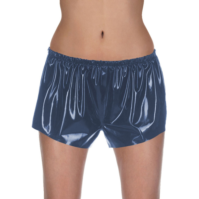 Women Glossy PU Hot Pants Nightclub Solid Color Shorts Sexy Wetlook PVC Leather Bottoms Ladies Pajama Elastic Waist Underwear