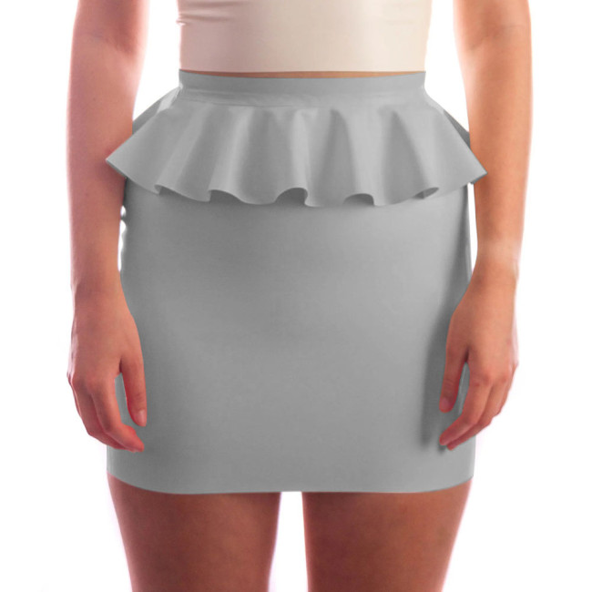 New Women Elegant Bandage Skirts Sexy Club Party High Waist Ruffled Mini Skirt Ladies Bodycon Solid Pencil Hip Skirt Office Wear