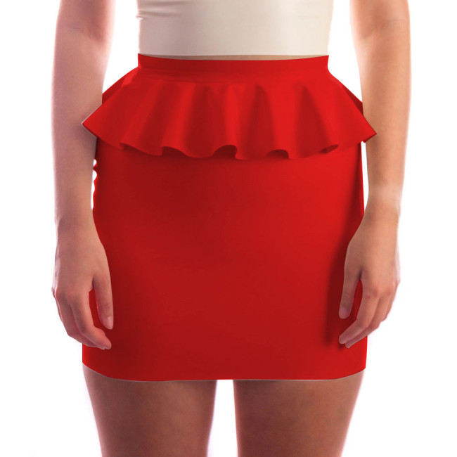 New Women Elegant Bandage Skirts Sexy Club Party High Waist Ruffled Mini Skirt Ladies Bodycon Solid Pencil Hip Skirt Office Wear