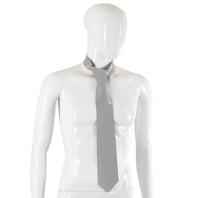 Fashion Patent Leather Men Tie Female Necktie Black Pink Red Purple Blue Silver Adult Solid Wedding Party Skinny Ties For Men