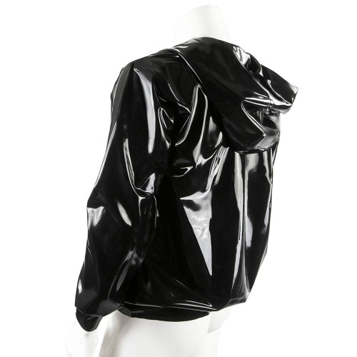 Fashion Wetlook Mens Jacket Coat Long Sleeve Zipper Hoodies Jackets Shiny Patent Leather Streetwear Male Casual Jacket Clubwear