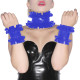 Glossy PVC Leather Ruffle Choker and Button-up Cuffs for Women Men Halloween Party Cosplay Accessories Sissy Maid Costume Custom