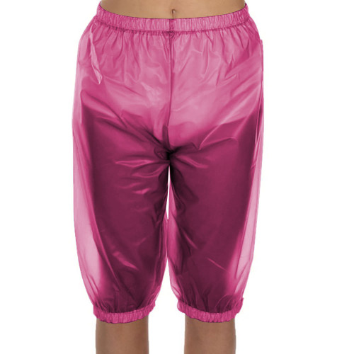 Club Plastic Sheer Adult Pants Erotic Sexy Incontinence Bloomers Sissy Cosplay Underwear Novelty Clear PVC Knee-length Pants 7XL