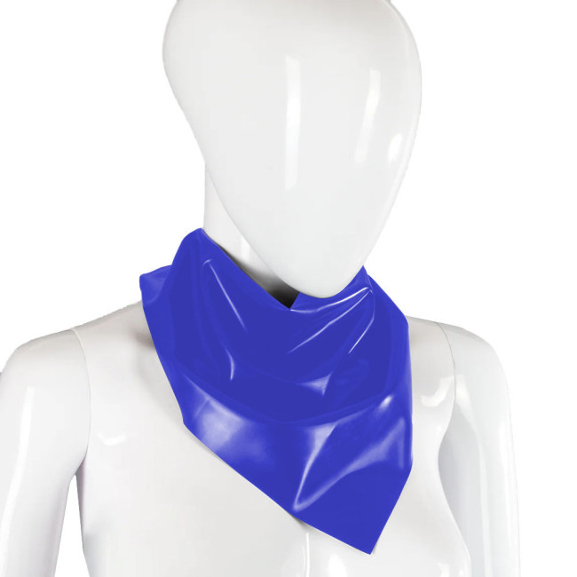 Spandex PVC Leather Scarf Fashion Solid Color Handkerchief Party Club Accessoires Collar Wetlook Triangle Bibs Scarves Outfit