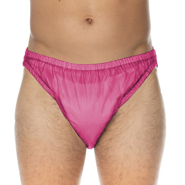 Fetish Plastic Sissy Panties Erotic Sexy Clear PVC Briefs Unisex Exotic Low Rise Underpants for Party Club Plus Size Lingerie