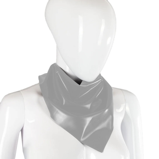 Spandex PVC Leather Scarf Fashion Solid Color Handkerchief Party Club Accessoires Collar Wetlook Triangle Bibs Scarves Outfit