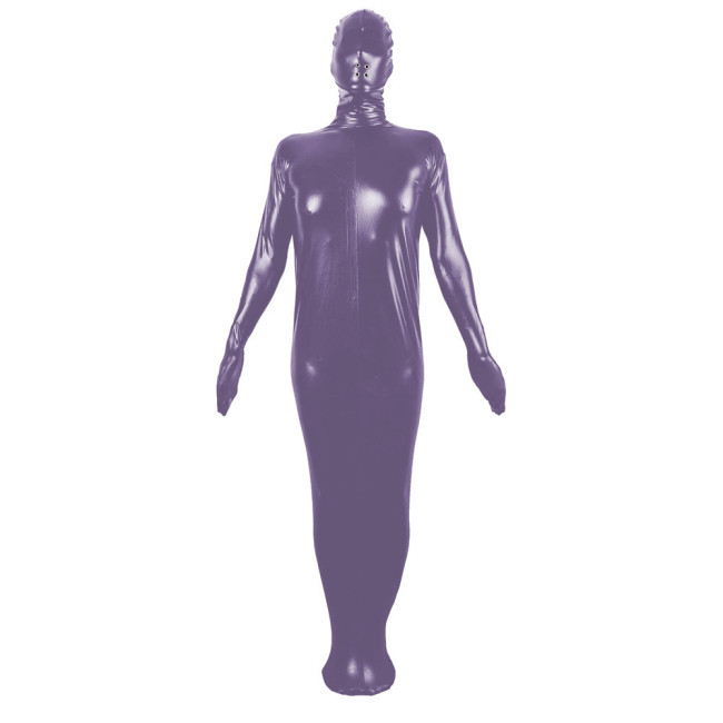 Cosplay Unisex Matte PU Leather Full Body Catsuit Exotic Wetlook Tights Jumpsuit Bodysuit Halloween Party Fancy Dress Zentai 7XL
