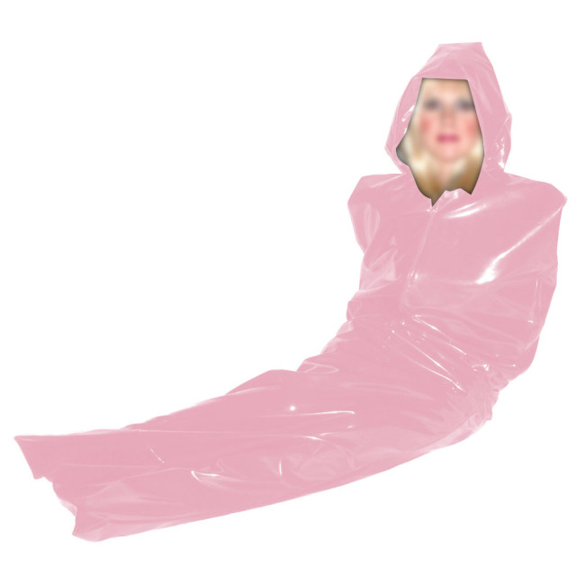 One-piece Bondage Bodysuit Sissy Cosplay Shiny PVC Leather Sleeping Bag Exotic Full Body Wrap Catsuit Lingerie Plus Size 7XL
