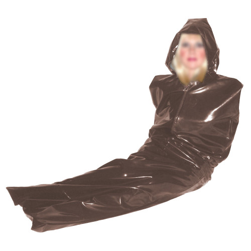 One-piece Bondage Bodysuit Sissy Cosplay Shiny PVC Leather Sleeping Bag Exotic Full Body Wrap Catsuit Lingerie Plus Size 7XL