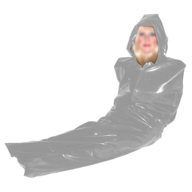 One-piece Bondage Bodysuit Sissy Cosplay Shiny PVC Leather Sleeping Bag Exotic Full Body Wrap Catsuit Lingerie Plus Size 7XL