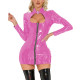Slim Long Sleeve Vinyl Faux Leather Dress Women Sexy Zipper PVC Dresses Ladies Halloween Costumes Plus Size 7XL Cosplay Clothing