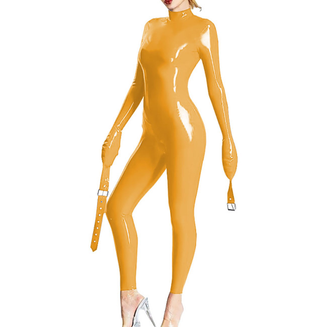 Women Cospaly Shiny Faux PU Leather Bodysuit Wet Look PVC Catsuit Tights Zentai Leotard Latex Look Jumpsuit Unitard Rompers  7XL