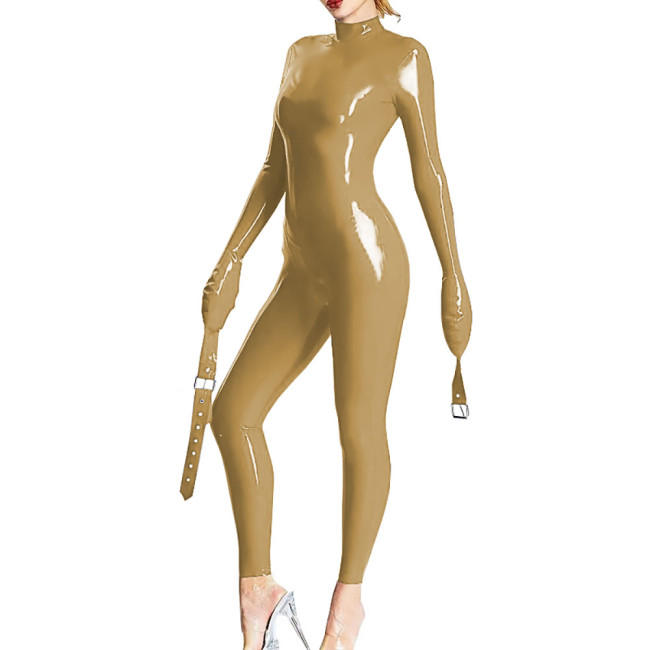Women Cospaly Shiny Faux PU Leather Bodysuit Wet Look PVC Catsuit Tights Zentai Leotard Latex Look Jumpsuit Unitard Rompers  7XL