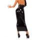 Sexy PVC Leather Long Pencil Skirts High Waist Lockable Slim Hobble Sissy Skirts Female Women Bodycon Stretch Skirts Streetwear