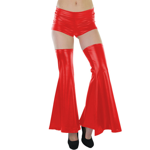 Rave Faux Leather Warmers Shiny Meatllic Novelty Over Knee Leg Exotic Cosplay Solid Night Club Stage Outfits Plus Size 7XL