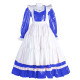 Sissy Lockable Maid Dress with Apron for Adult High Ncek Lolita Bowite Maid Maxi Dress Wet Look PVC Exotic Maid Servant Outfit