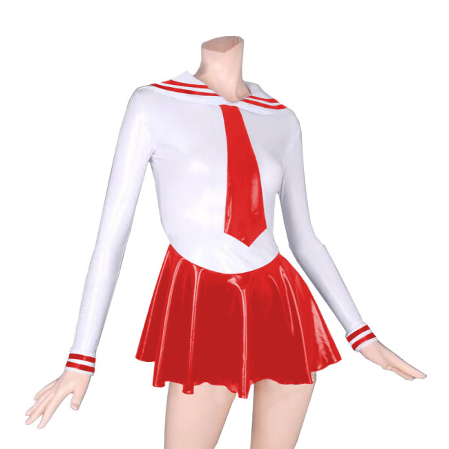 Naught Janpanse Student Cosplay Costume Two Piece Set Top Striped Lapel with Bottom Pleated Mini Skirt Popular Classic Role Play