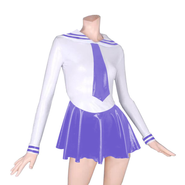 Naught Janpanse Student Cosplay Costume Two Piece Set Top Striped Lapel with Bottom Pleated Mini Skirt Popular Classic Role Play
