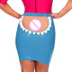 Novelty Ruffled Hems Hollow-out Spanking Mini Skirts PVC Leather Exotic Skinny Skirt Mistress Cosplay Costume Sissy Fetish Wear
