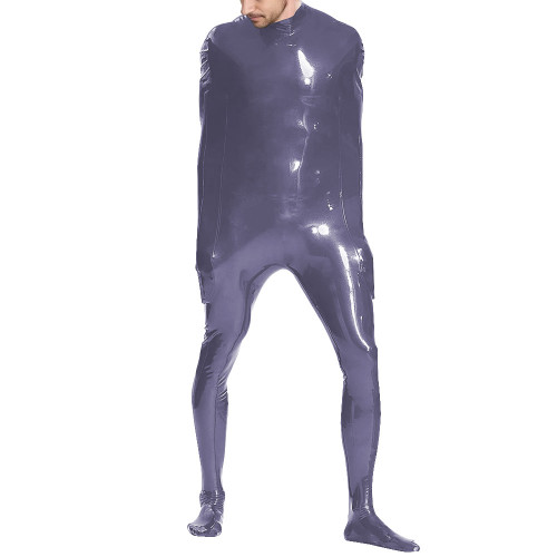 Exotic Sleeveless Bondage Bodysuit Shiny PVC Leather Bodystockings Mens Sexy Jumpsuit Fetish Cosplay Catsuit Novelty Lingerie