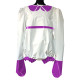 Mens Sissy Onesies PVC Leather Patchwork Long Sleeve O Neck Bodysuits Nightwear Adult Giant Baby Costume Gay Male PVC Pyjama
