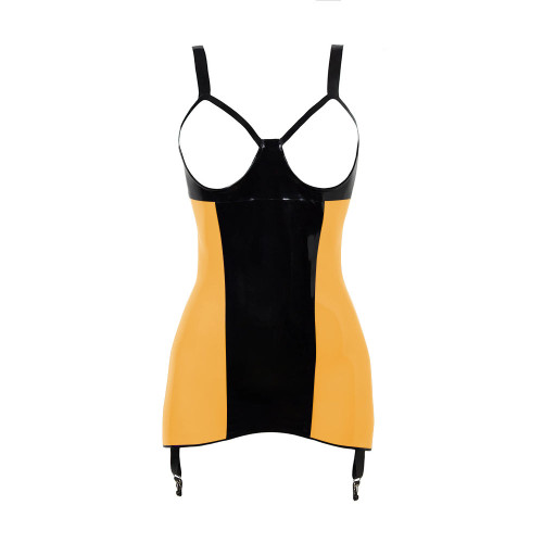 Erotic Hollow Out Spaghetti Strap PVC Leather Dress Sissy Pole Dance Slim Fit Hip Wrap Mini Dress Fetish Open Chest Sexy Dress