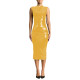 Summer Solid Color High Waist Bodycon Dress PVC Leather Sleeveless Slim Fit Strech Revelry Party Knee-length Pencil Dress New