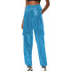 Exotic Loose Harem Pants Women Wetlook Pvc Lingerie Elastic Waist Hip Hop Long Pants Fetish Gay Mens Fetish Wear Solid Bottoms