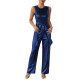 Shiny Metallic Summer Ladies Jumpsuit Women Bodycon Sexy Lingerie Stretch Tank Rompers One-pieces Overalls Elegance Party Wear