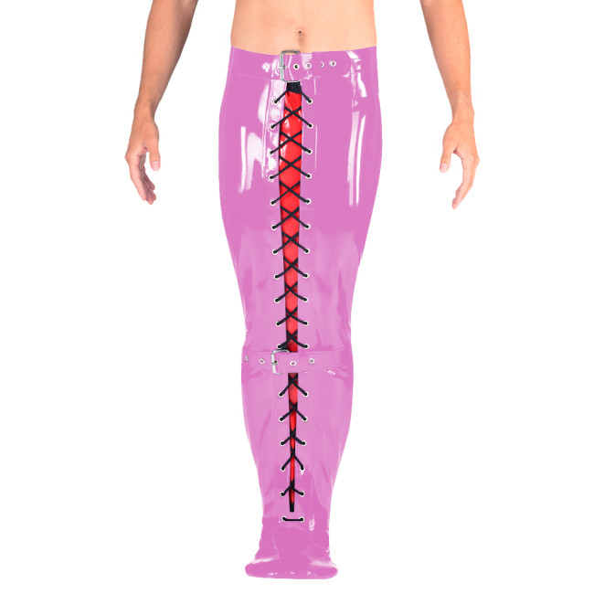 Nightclub Bodycon Long Bondage Skirt Sissy Sexy Steampunk Leg Binder Skirts Vinyl PVC Leather Lace Up Mermaid Skirt Cosplay 7XL