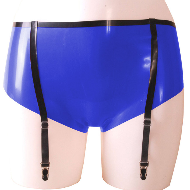 Exotic Apparel Sexy Panties Fetish Low Waist PVC Leather Briefs Women Bodycon Garter Suspender Underwear Panties Sissy Mens Wear